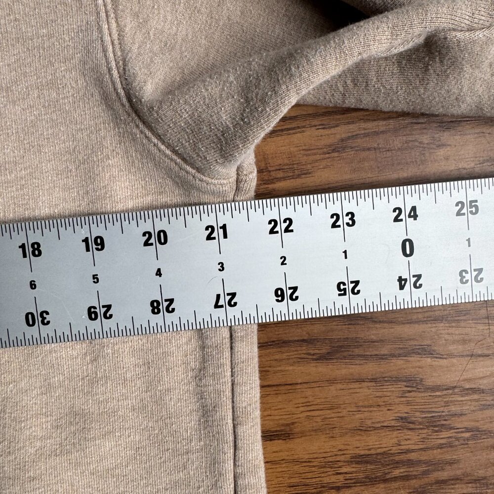 Vintage LL Bean Sweatshirt Mens Medium Tan Heavyweight Crewneck Pullover - Picture 5 of 5